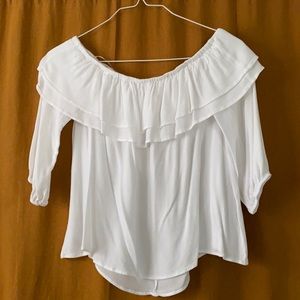 Off the should white top